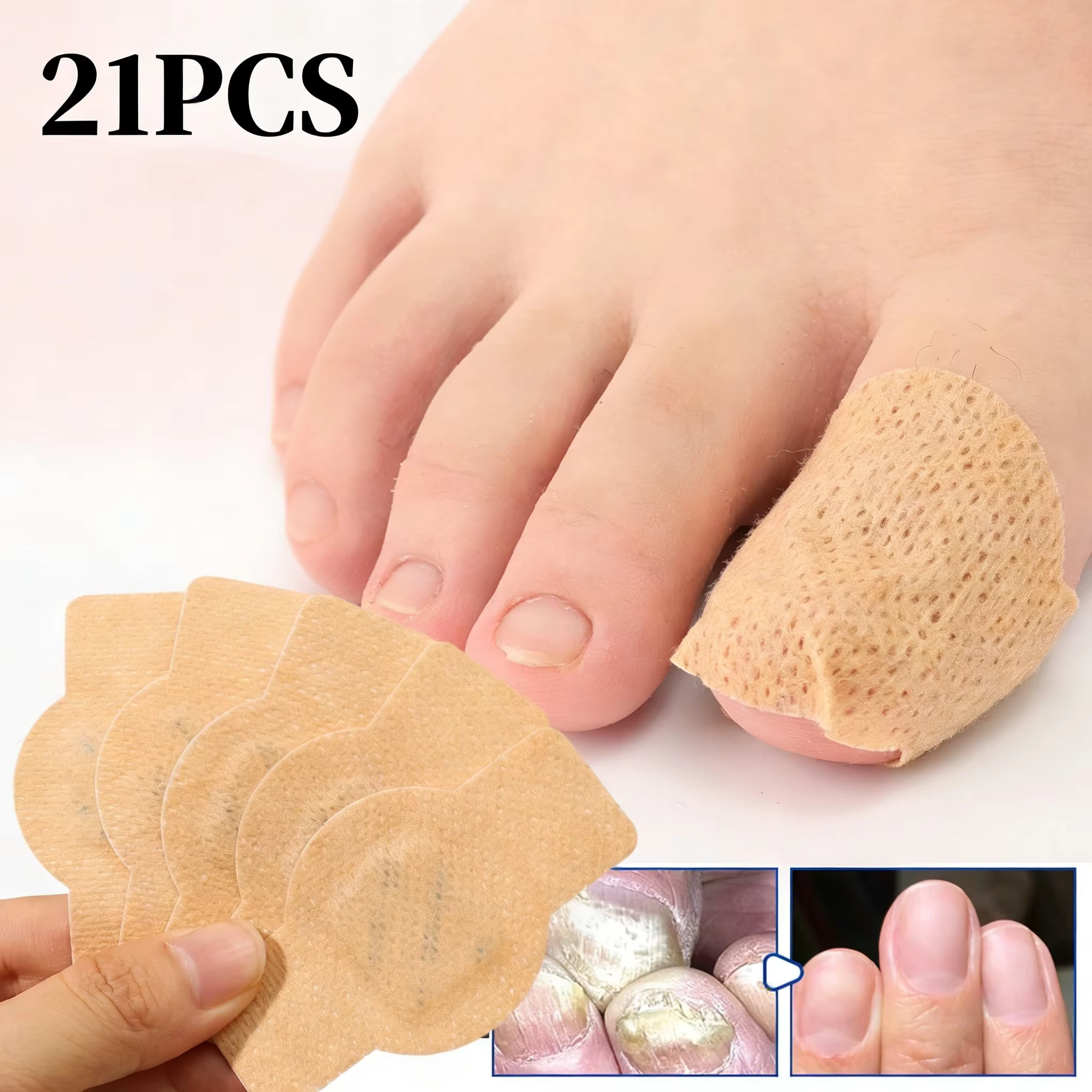 21 patchs imperméables pour ongles