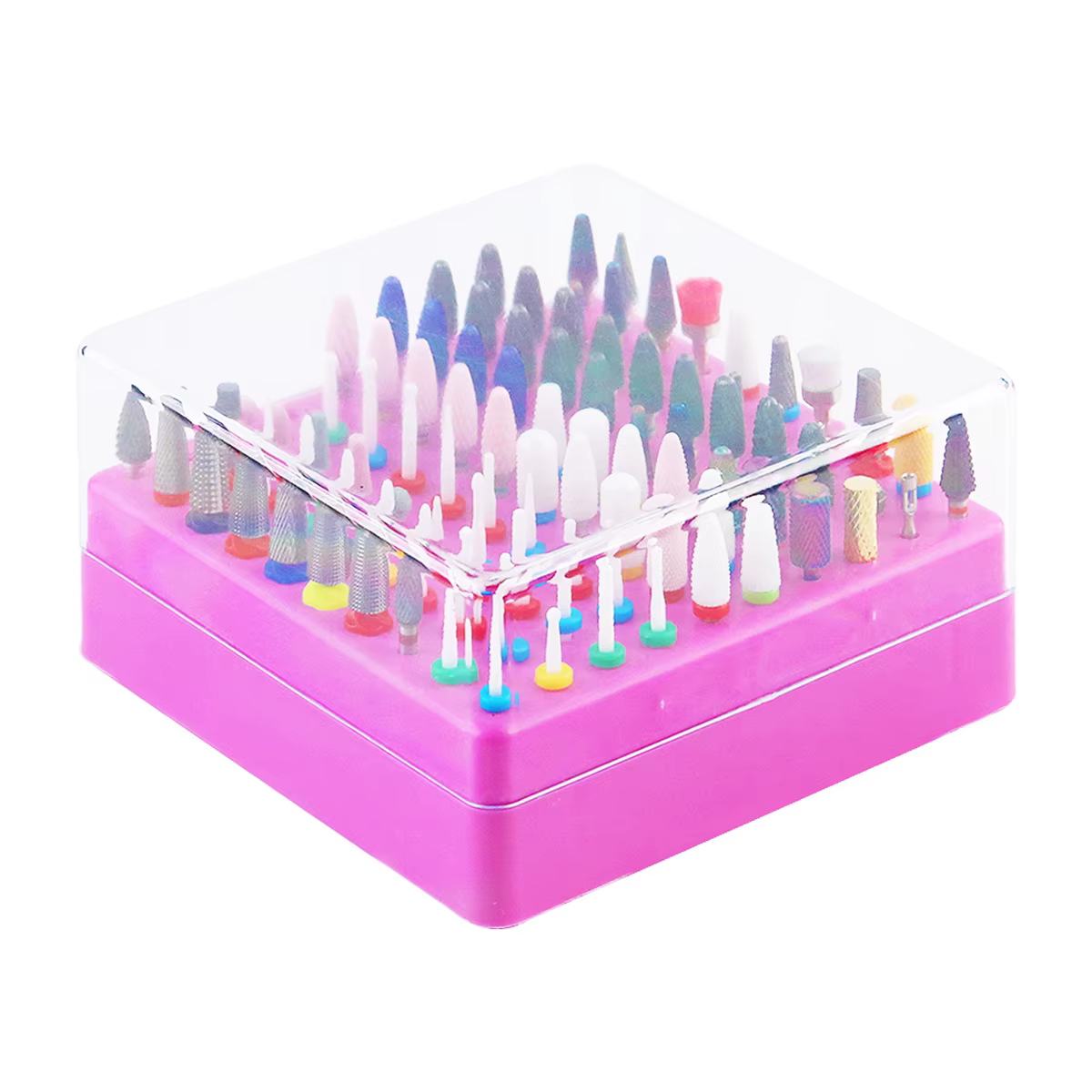 Boîte de rangement pour embouts de perceuse à ongles 7/10/100 trous