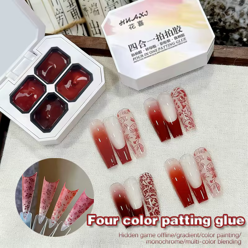 Kit de gel de tapotement rouge série Quatre-en-un