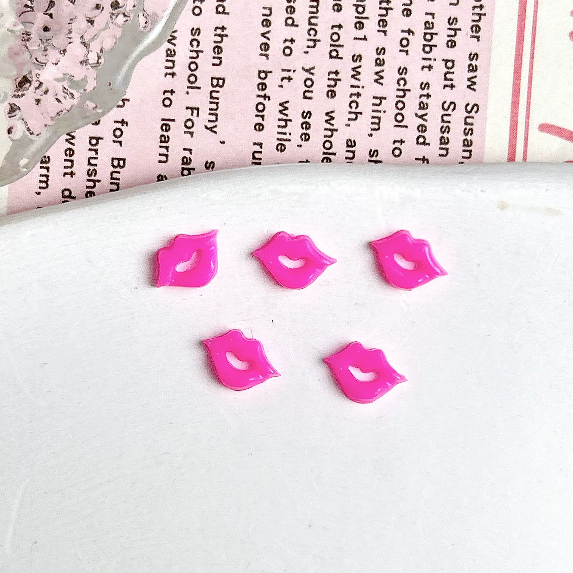 Lèvres Sexy accessoires de Nail Art Multi couleurs rouge