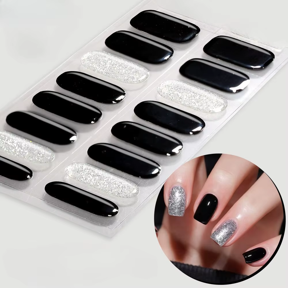 Autocollants pour ongles en Gel semi-durci UV