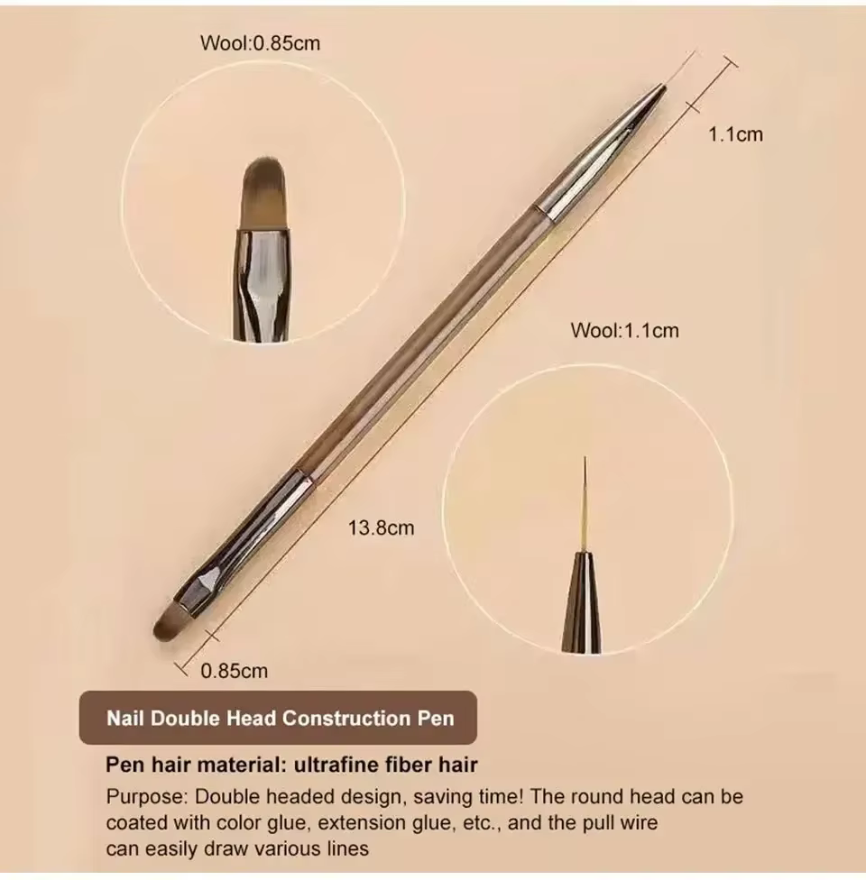9 pièces brosse à ongles Liner bricolage peinture stylo manucure acrylique dessin