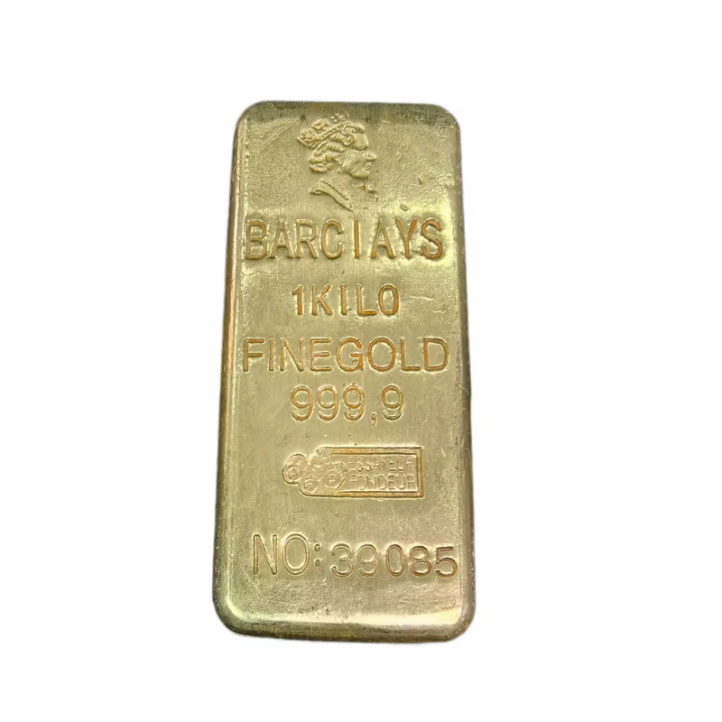 Barre d'or Antique reine britannique barre d'or un kilogramme investissement brique d'or lingot d'or faux barre d'or ornement accessoires de Film