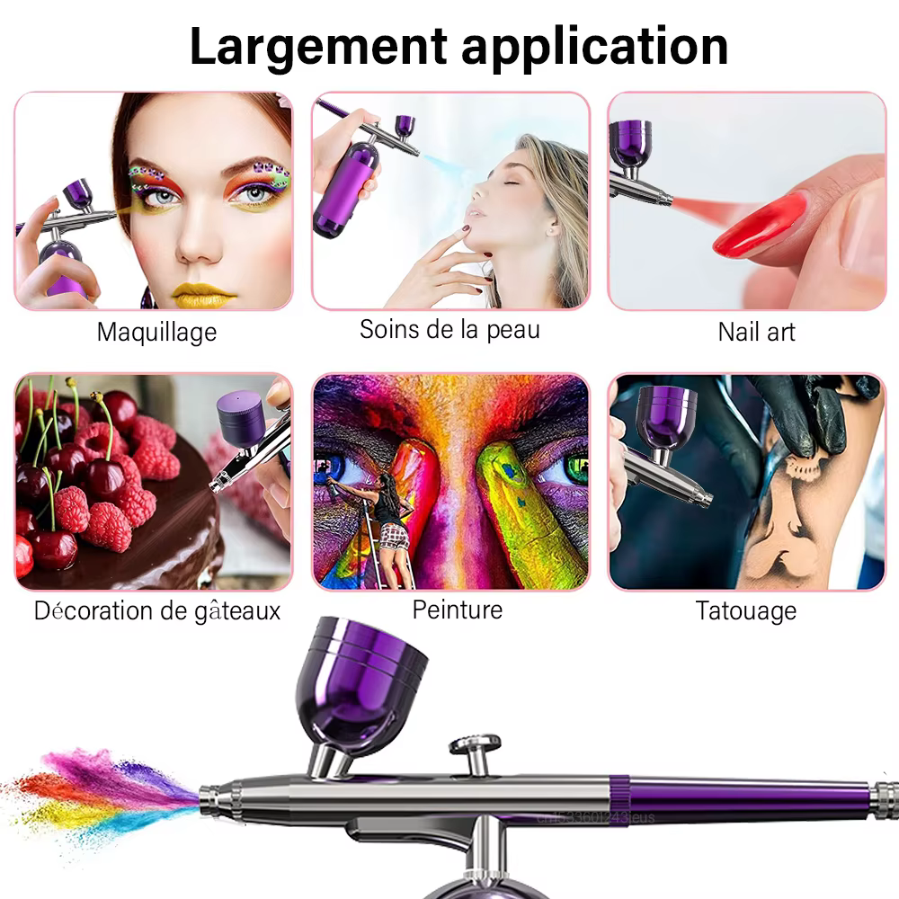 Aérographe à ongles avec compresseur