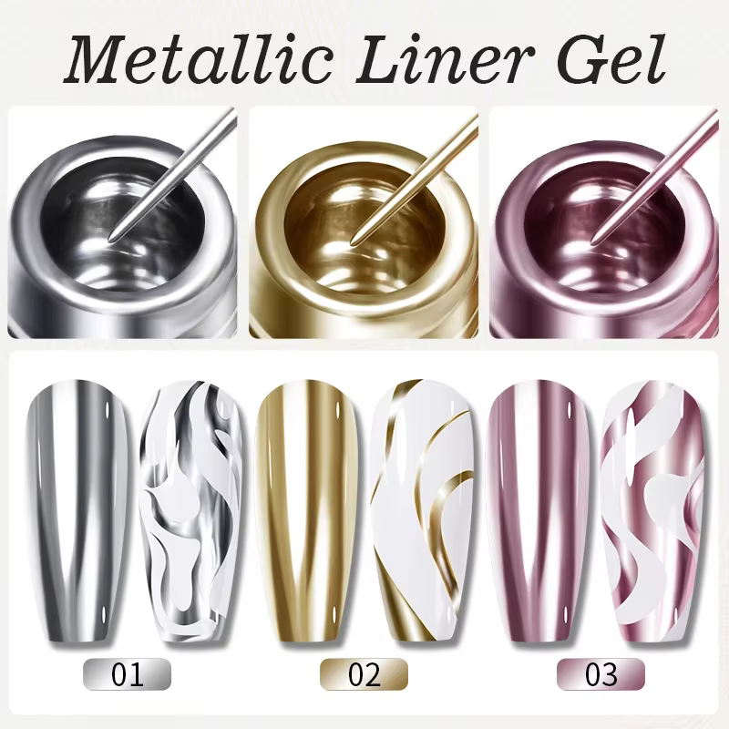 Vernis Gel de revêtement de peinture métallique argenté doré
