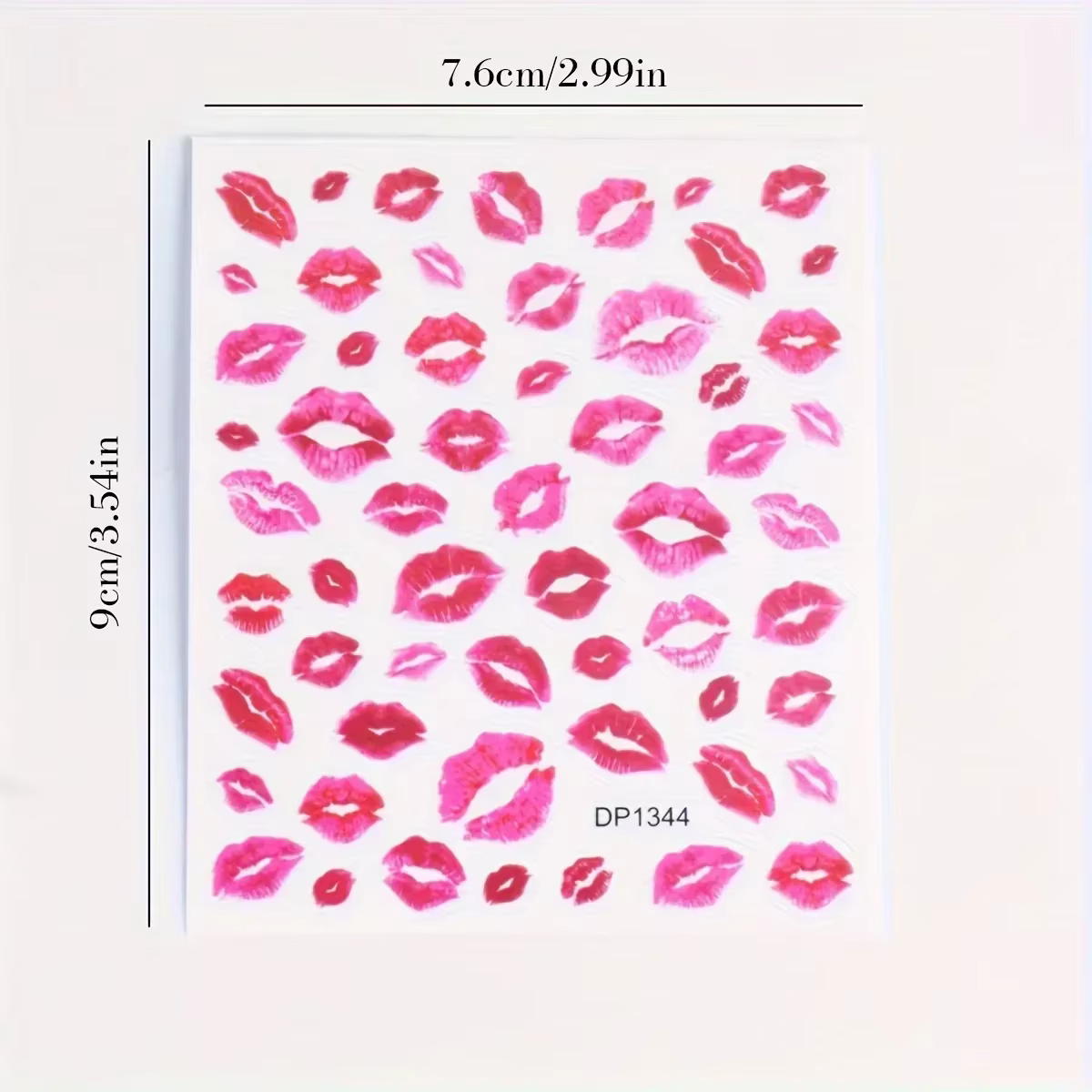 Autocollants pour ongles imprimés Fantasy Heart & Kiss