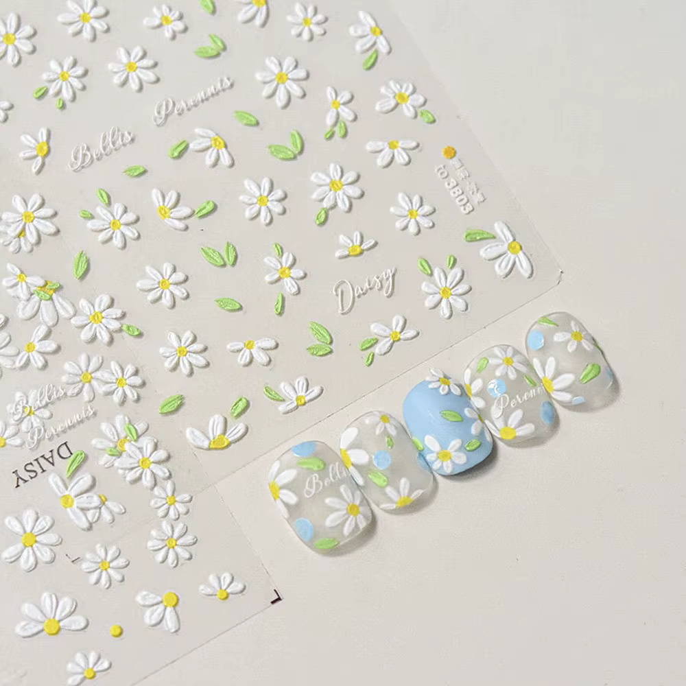 AndrNail-Autocollants blancs pour les ongles