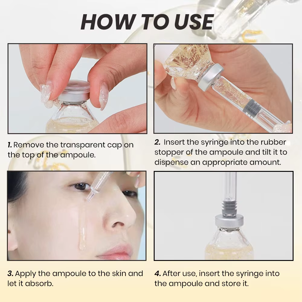 Ampoule anti-âge au collagène – Raffermit la peau, resserre les pores, atténue les ridules et les rides