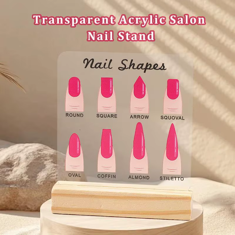 Panneau d'affichage de formes d'ongles