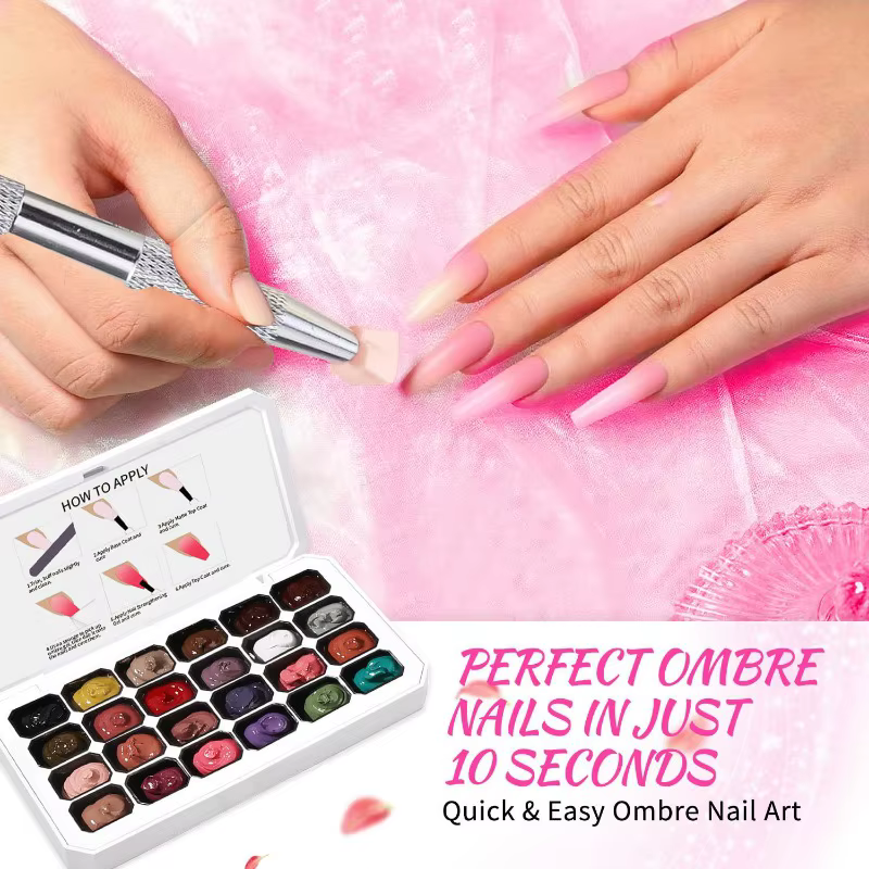 Gel de peinture dégradé 24 couleurs pour nail art
