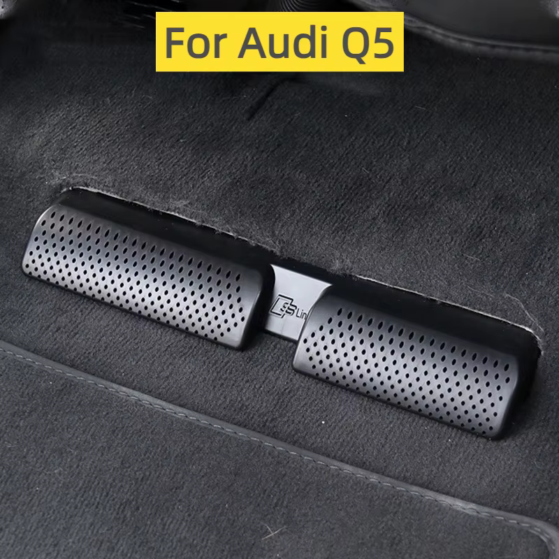 Couvercle de protection pour ventilation de climatisation intérieure de voiture Audi Q5 2018 – 2023, couvercle de ventilation pour siège arrière, accessoires anti-poussière, rénovation ABS
