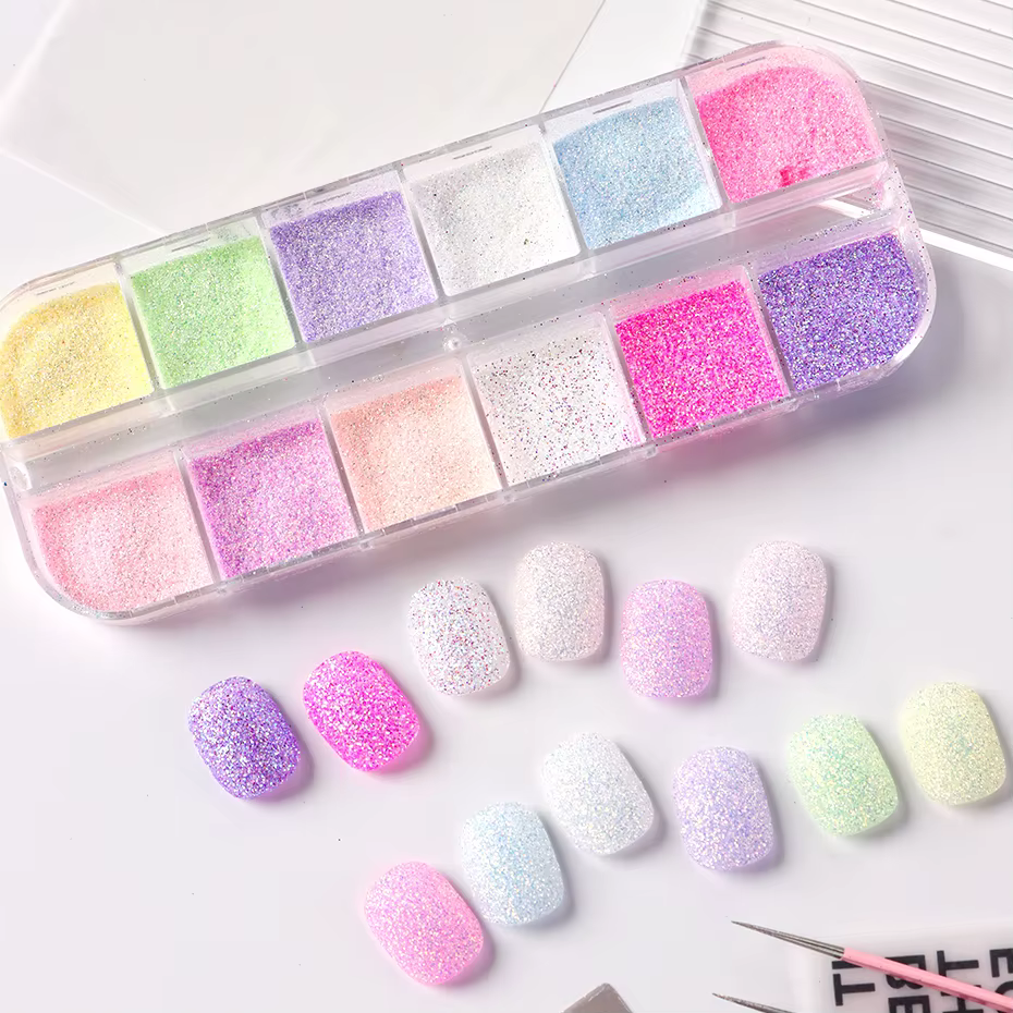 Poudre à ongles estivale 12 grilles