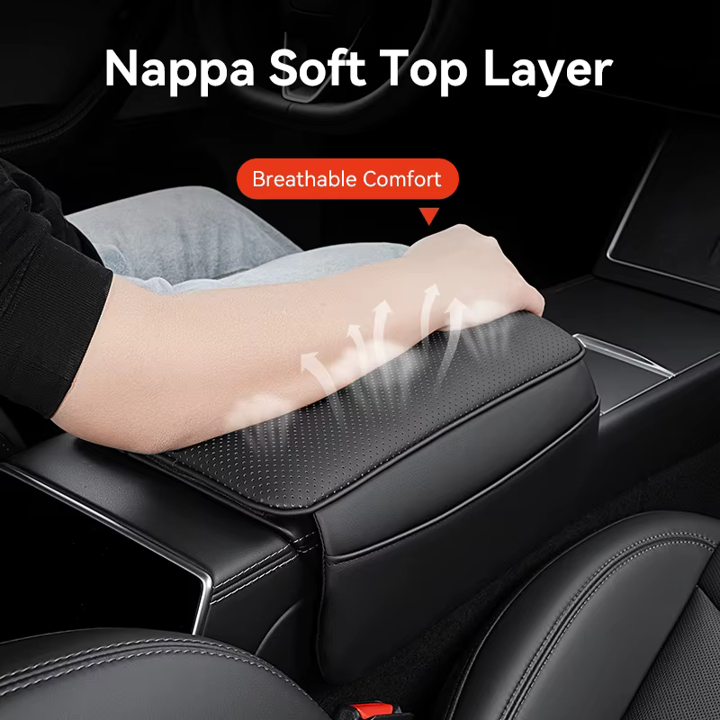 YZ Pour Tesla Model 3 Highland / Model Y Juniper 2026 – Housse de protection pour accoudoir central en cuir souple, coussinet de coude anti-rayures, accessoires intérieurs, nouveaux fournitures automo
