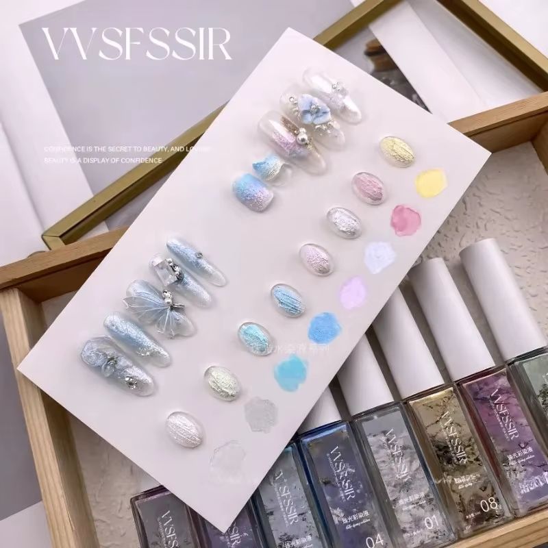 Vernis à ongles gel effet aquarelle 9 couleurs