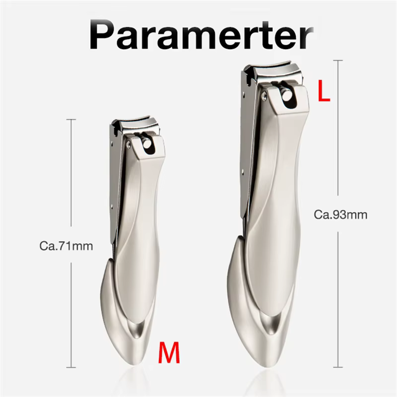【Design anti-éclaboussures】 Coupe-ongles professionnel en acier inoxydable – Outil de manucure bionique avec poignée ergonomique pour une utilisation en voyage à domicile