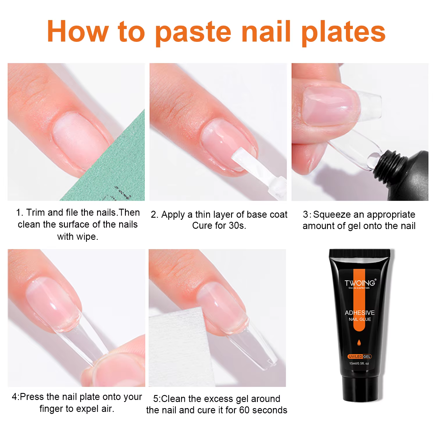 Colle pour faux ongles Gel