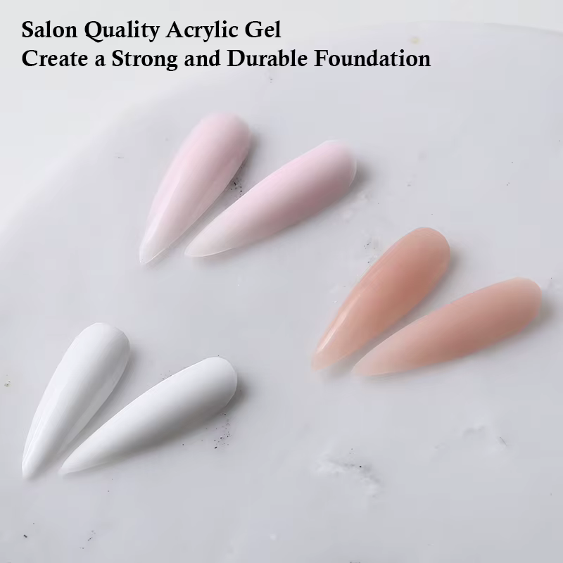 MSHARE Gel français ongles conseils Super blanc Poly acrylique Gel pour Extension d'ongles cristal UV LED Construction