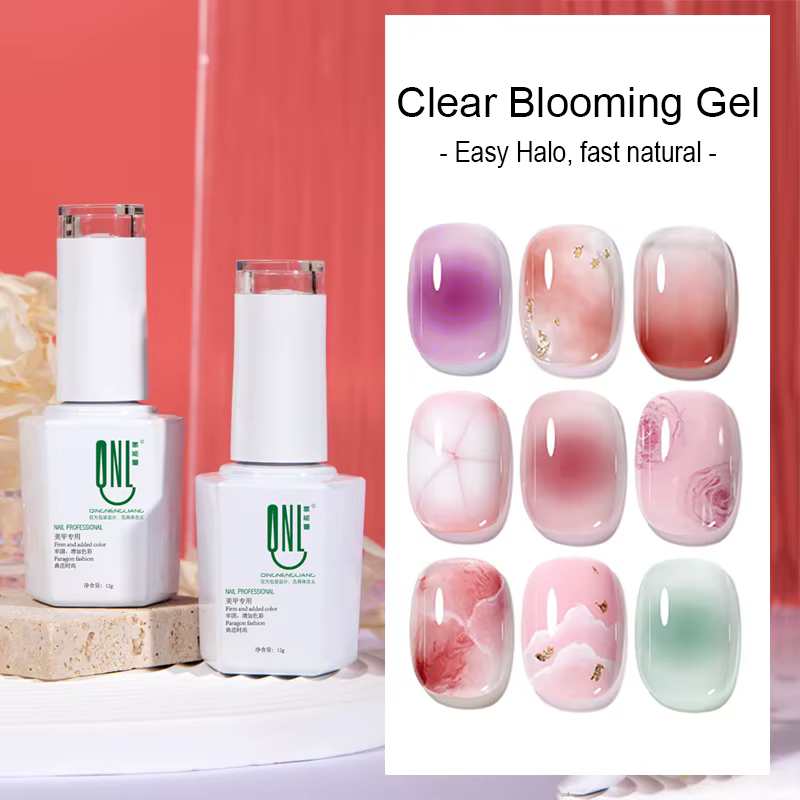 Verhéritage à ongles en gel transparent Blooming LED
