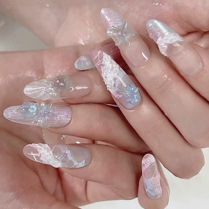12 grilles/boîte Aurora breloque pour ongles