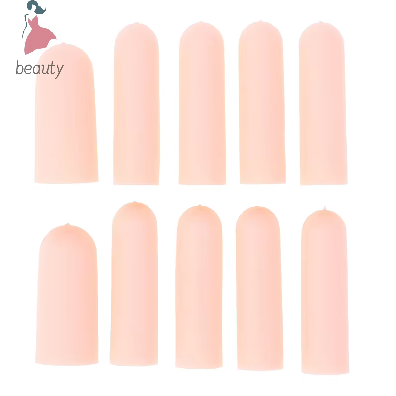 10 pièces Silicone doigtier Gel protège-doigts attelle de doigts gants de soutien pour la protection générale des orteils/doigts