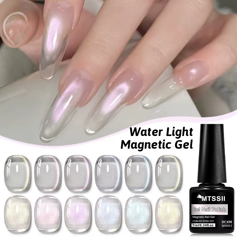 Vernis à ongles Gel magnétique chat lumière d'eau effet de perle de verre coloré Semi Permanent tremper UV LED Gel