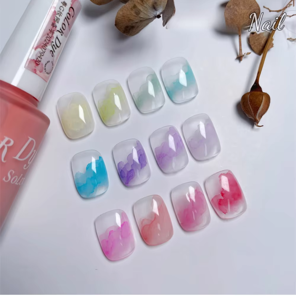 Vernis à ongles gel 15ml effet marbre aquarelle pour motifs floraux DIY