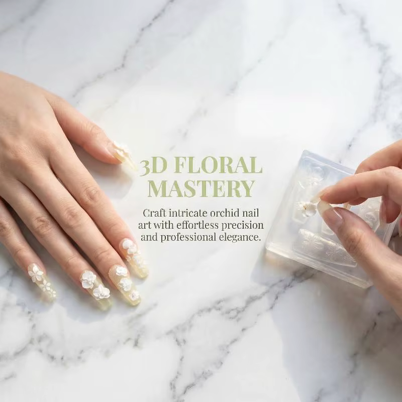 Moule à ongles en Silicone Transparent 3D