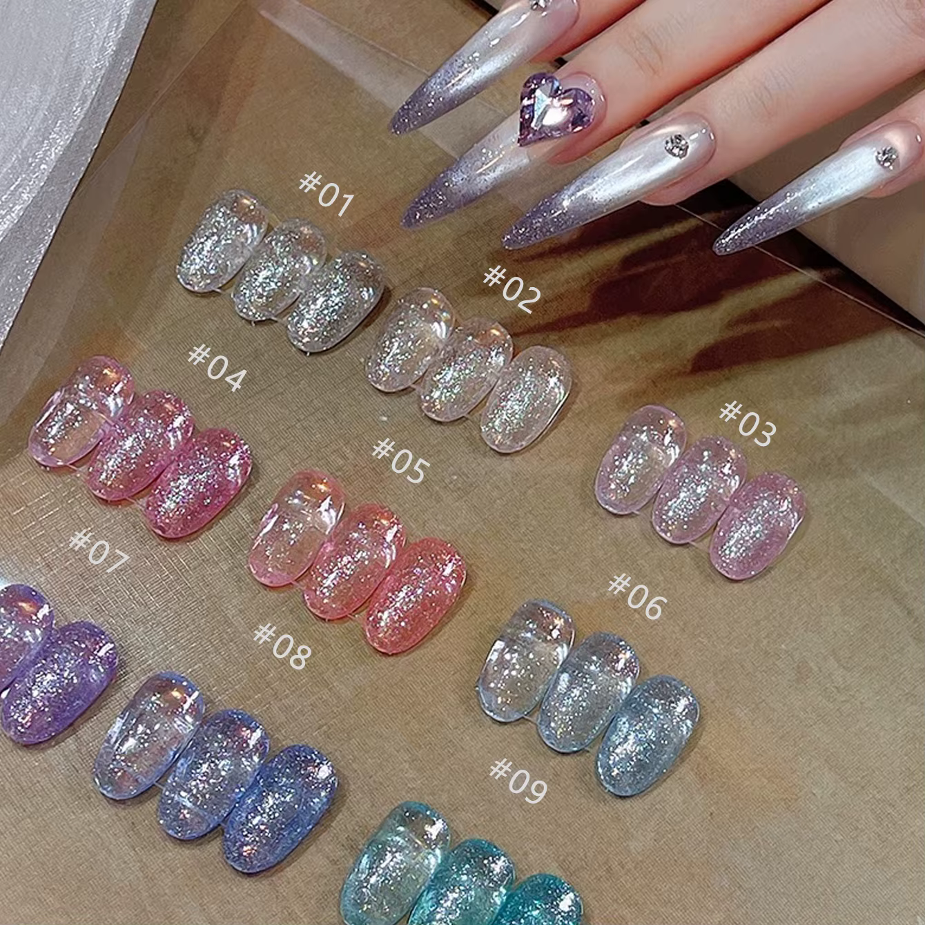 MIANEL 12ML Nouvelle Collection 2026 Vernis Gel Scintillant Effet Diamant Teinte Glacée Ultra Brillant Haute Densité Manucure Éclatante