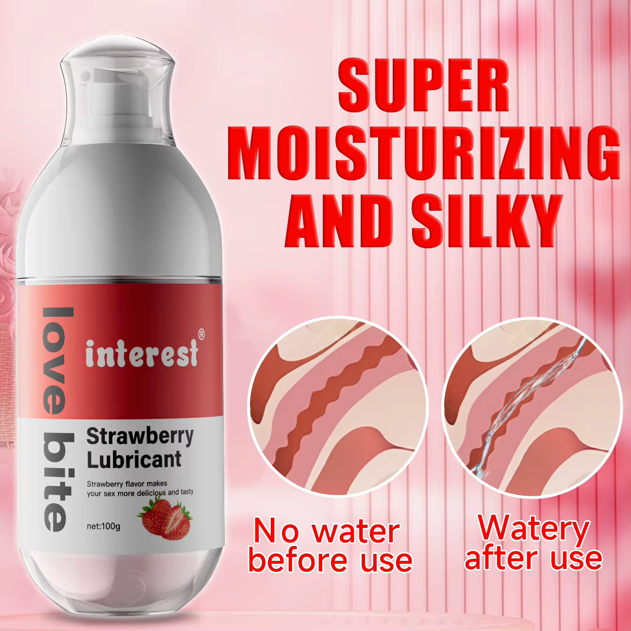 Gel lubrifiant soluble dans l'eau avec arôme fruité, huile de Massage Anal et vaginal, facile à nettoyer, produits sexuels romantiques hypoallergéniques pour adultes