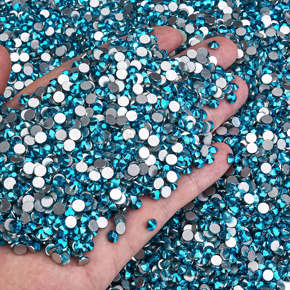 Oleeya – Strass en cristal de verre de haute qualité, nouvelles couleurs de Mine, paillettes, pierres à dos plat pour Nail Art, décoration artisanale DIY