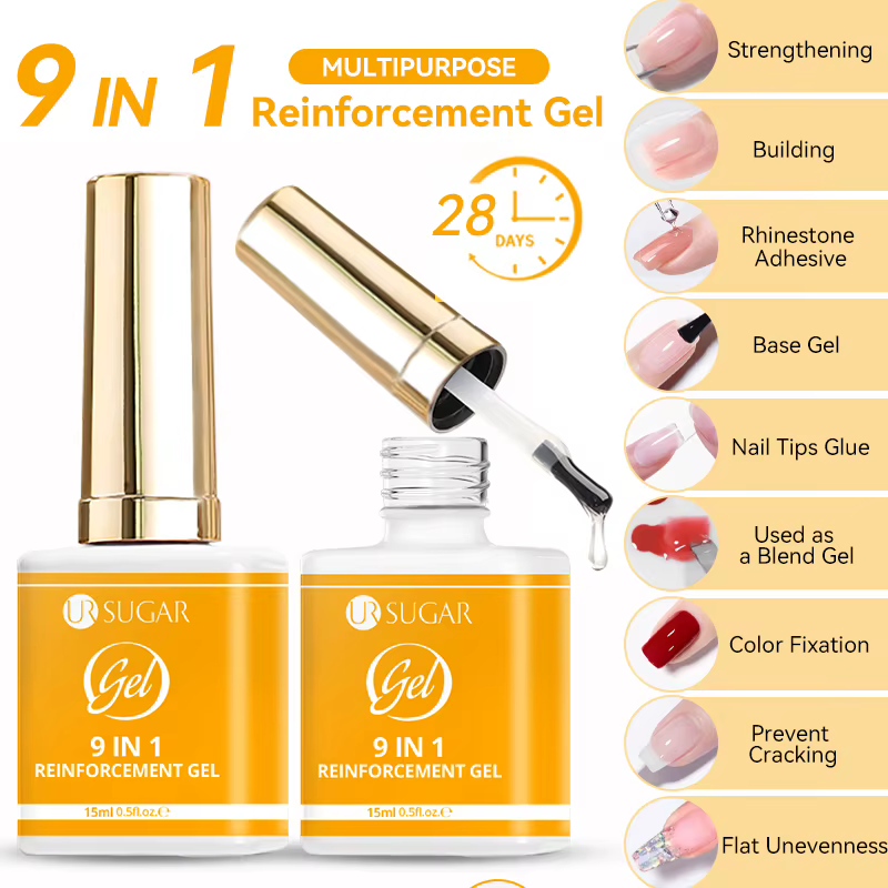 UR SUGAR 15ml Gel de Renforcement 9-en-1 Multifonctionnel pour Ongles