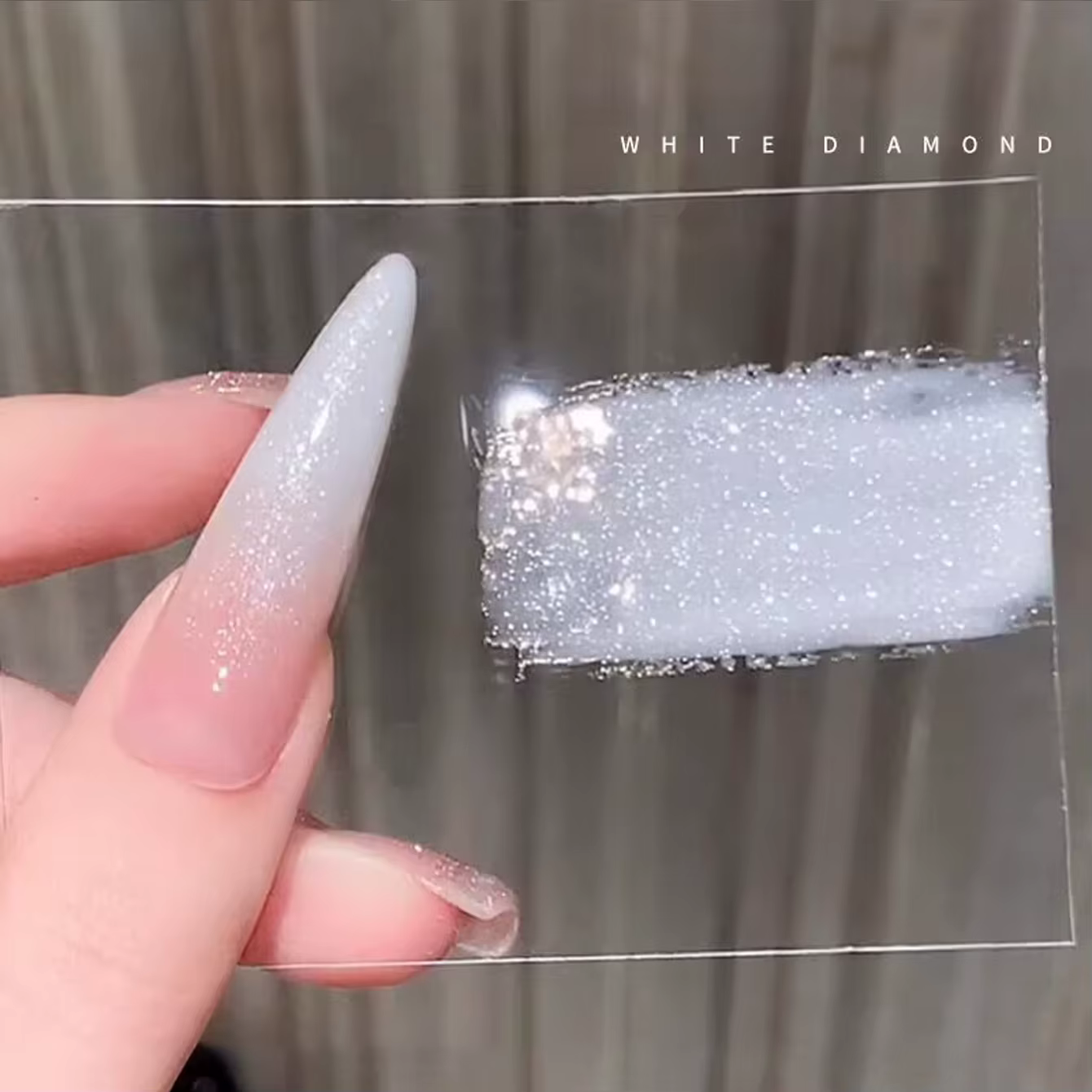 Vernis à ongles gel blanc laiteux 12 ml - Finition ultra brillante avec paillettes fines et scintillantes - Nouveau