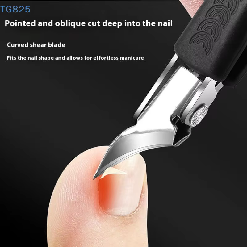 AN】【AN】Coupe-ongles super inclinés et pointus anti-éclaboussures pour ongles épais