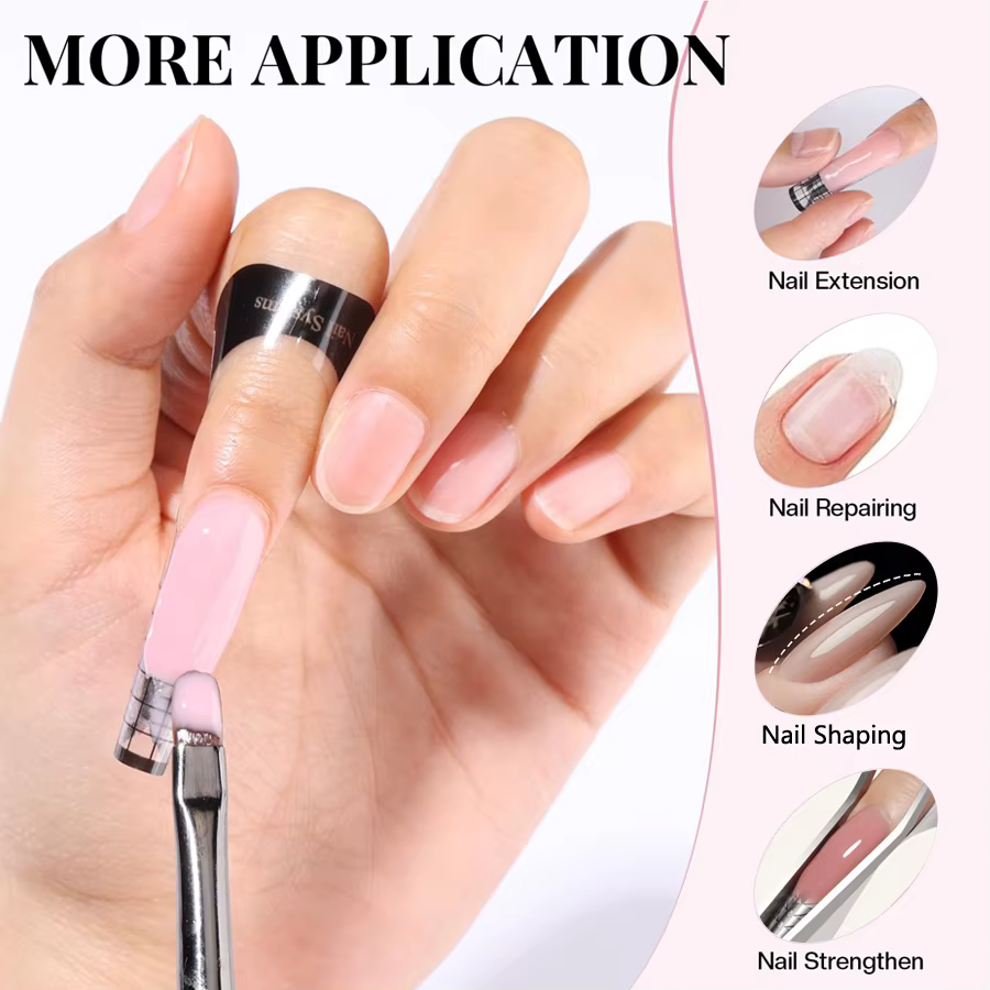 30ML Gel dur pour Extension d'ongles blanc laiteux constructeur Gel auto-nivelant renfort Gels pour ongles Camouflage manucure