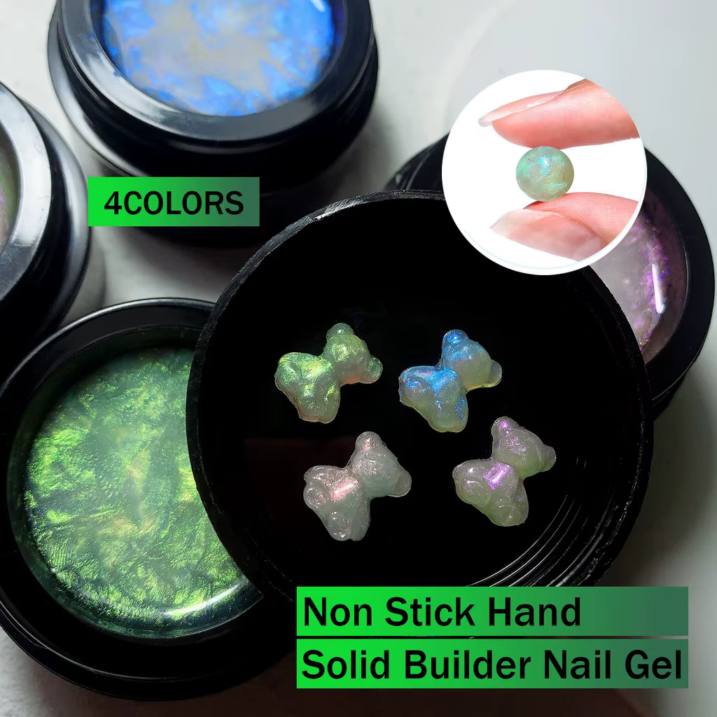Gel de sculpture 3D Aurora Pearl Mermaid - Gel de modelage antiadhésif pour extensions d'ongles