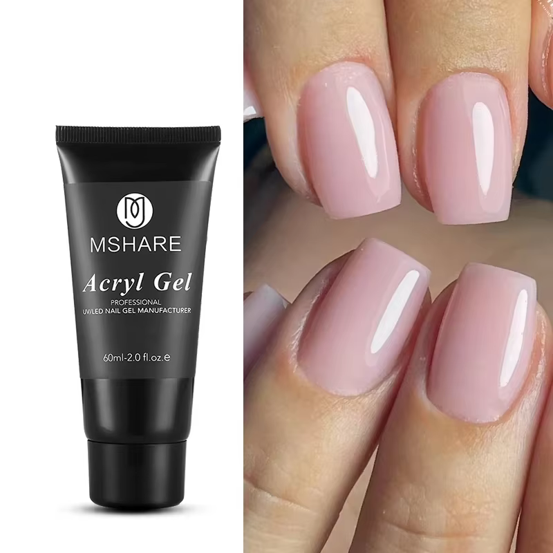 MSHARE Poly ongles Gel acrylique 60ml constructeur UV Led Acrylgel