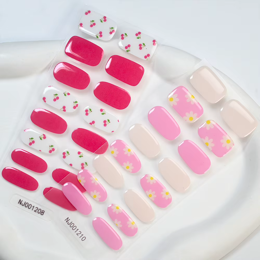 Autocollants semi-durcis en gel UV pour ongles