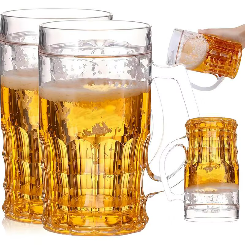 Tasse à bière fausse drôle de 450ml, tasse à bière réaliste avec poignées, jouets délicats, modèle de bière créatif, jouet de farces pour fête, barbecues, vacances