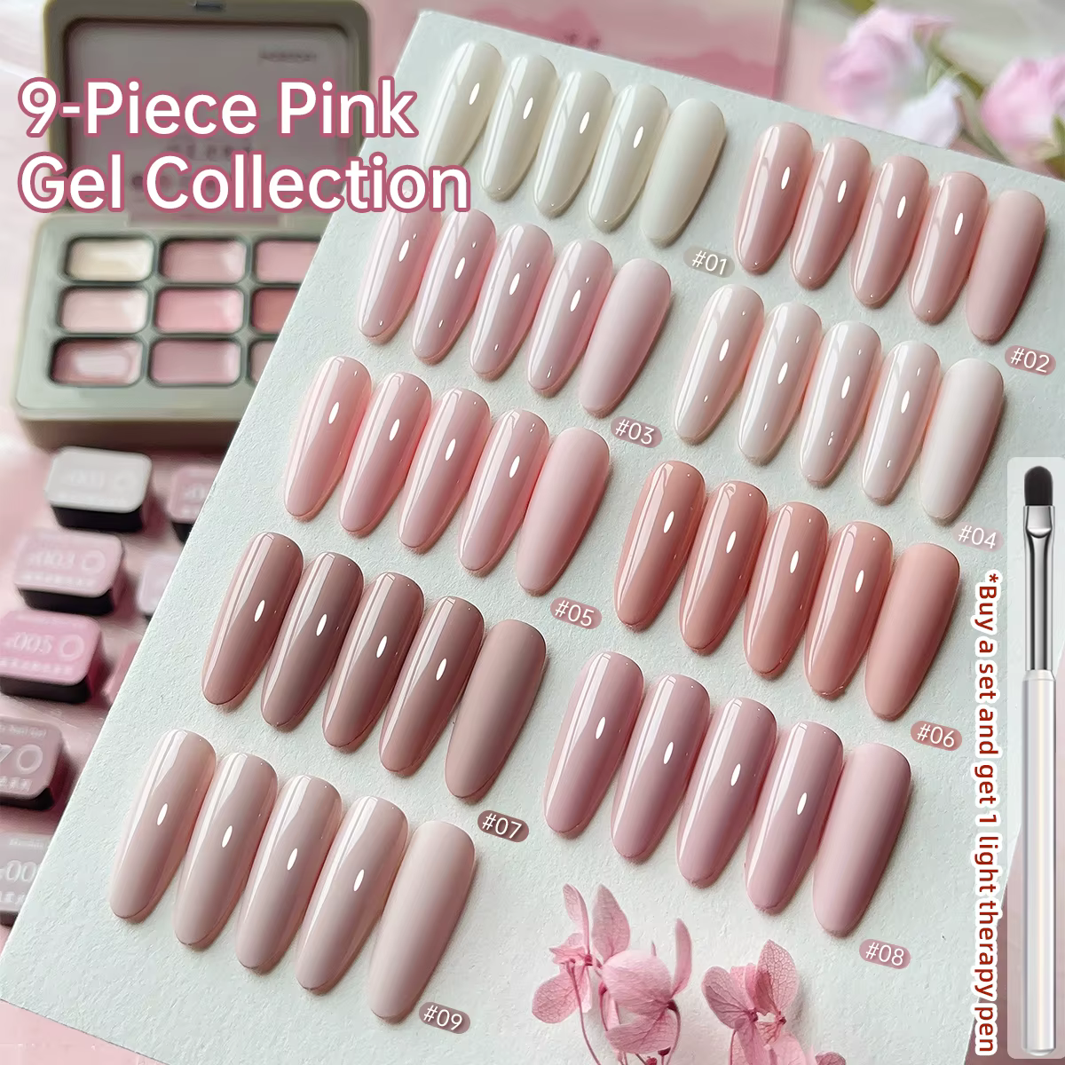 Colle rose pour vernis à ongles