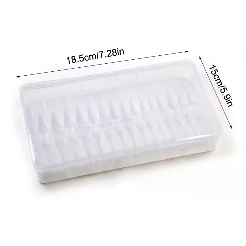 Faux ongles transparents Super D Arc longs