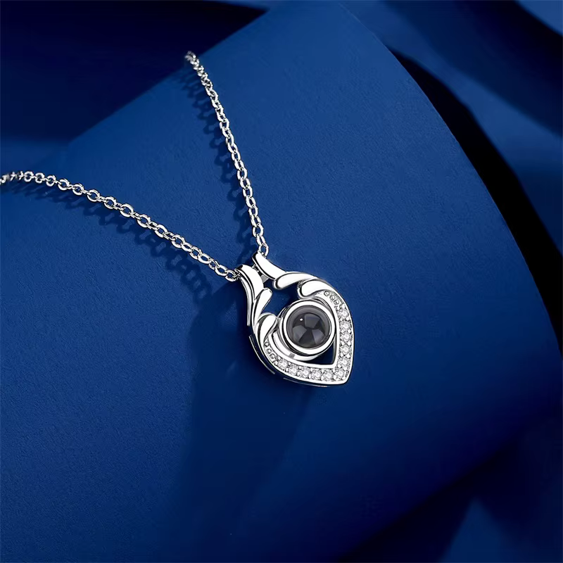 Collier coeur personnalisé avec photo à l'intérieur collier photo coeur personnalisé personnalisé bijoux en or rose cadeaux pour femmes filles