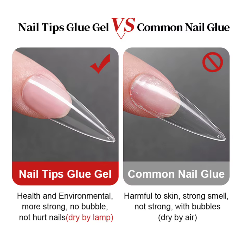 Gel de colle à ongles pour faux ongles français