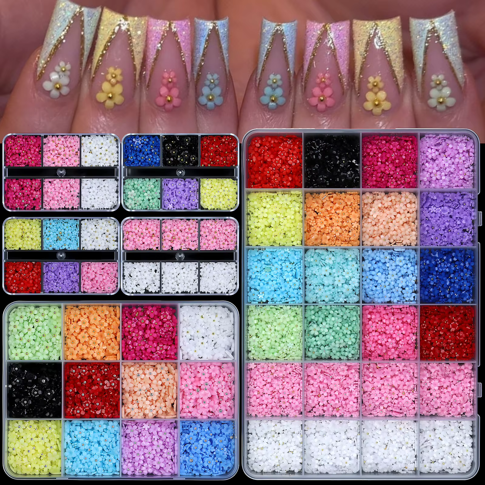 Breloques 3D en acrylique pour nail art