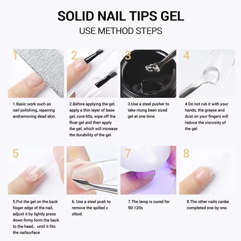 Faux ongles en Gel à pointe solide