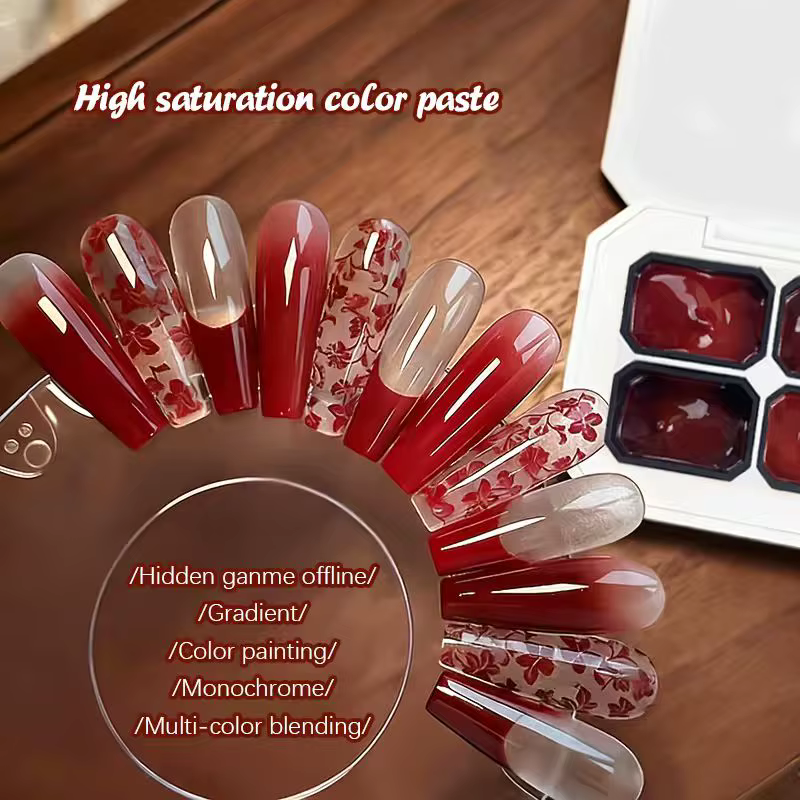 Kit de gel de tapotement rouge série Quatre-en-un