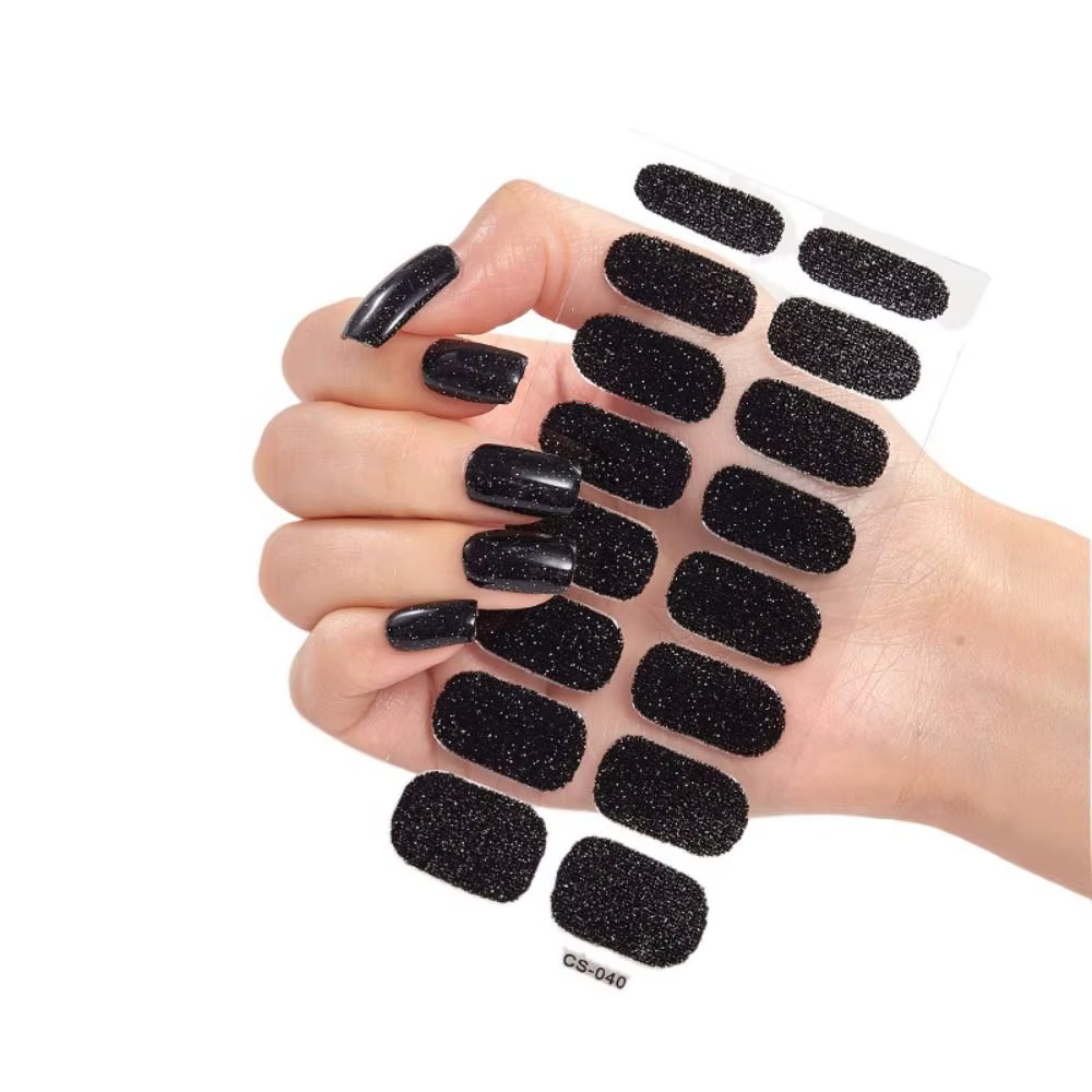 Autocollants scintillants pour ongles en gel
