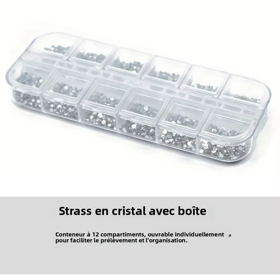 Strass argentés transparents de 1.5mm
