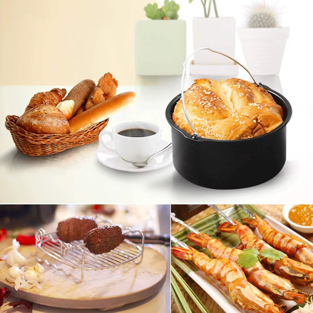 Ensemble d'accessoires pour friteuse à air – 12 pièces compatibles avec les friteuses à air 4, 4,2, 5, 5,5, 5,8 QT Gowise, Cosori, Phis, Ninja, Cozyna
