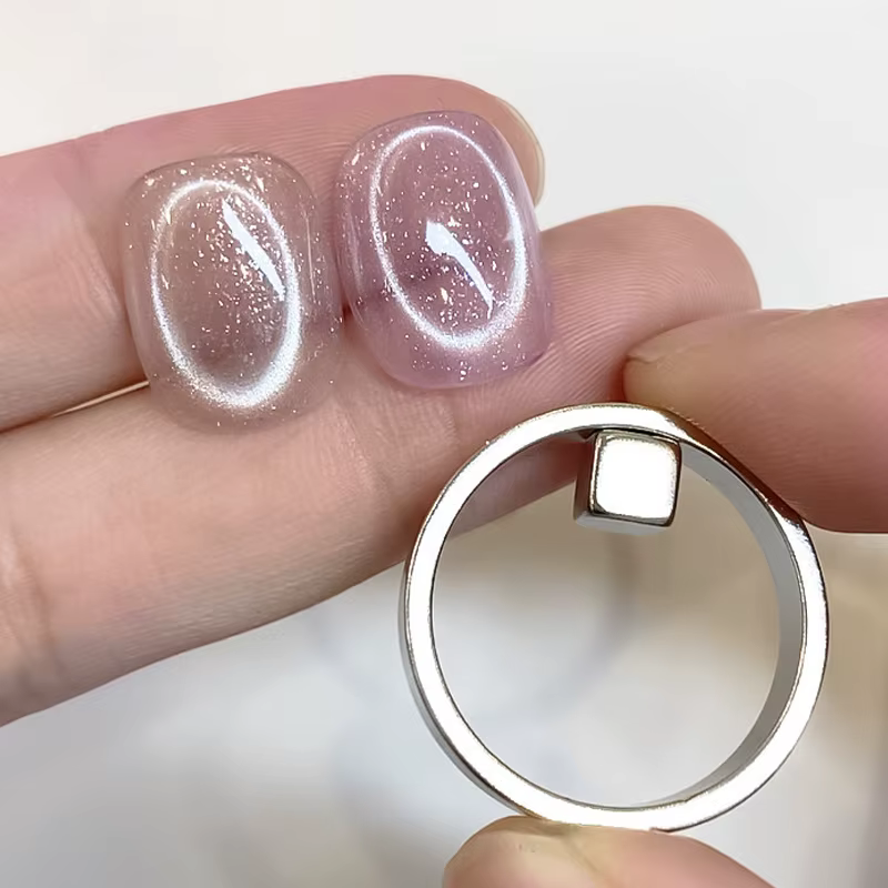 Aimant pour ongles œil-de-chat en forme d'anneau pour vernis gel