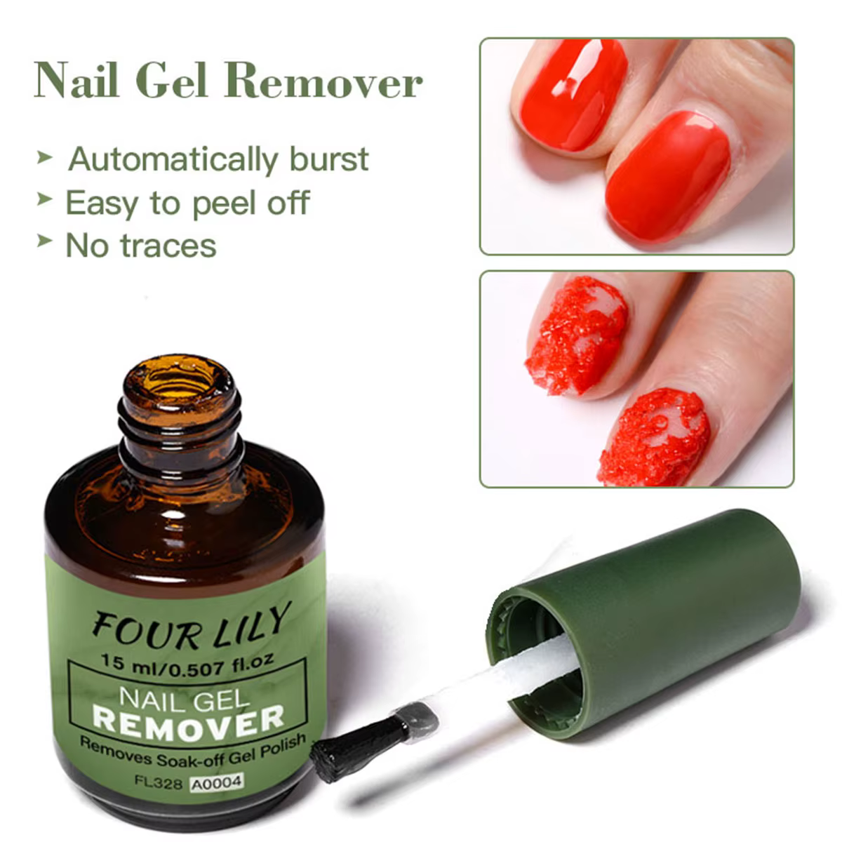 Dissolvant rapide pour gel à ongles 15 ml
